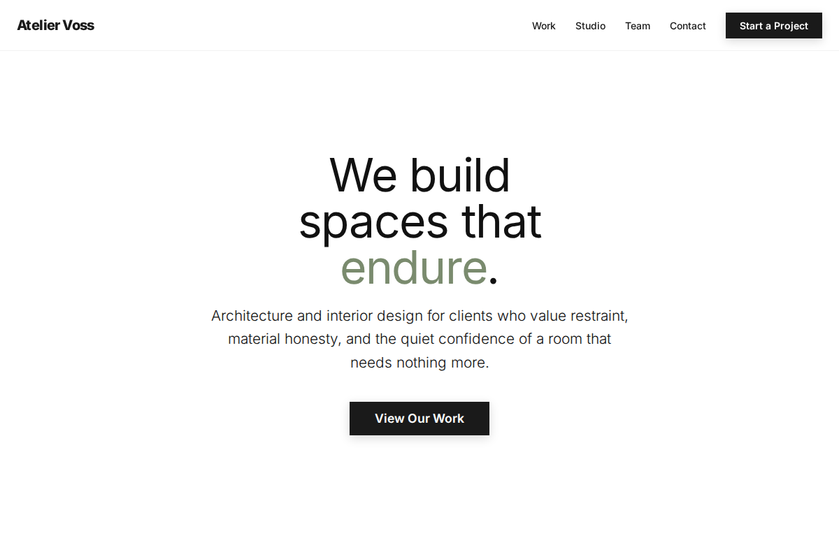 Architect / Interior Design template preview