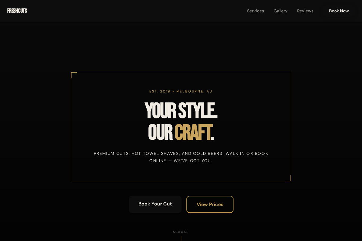 Barber Shop template preview