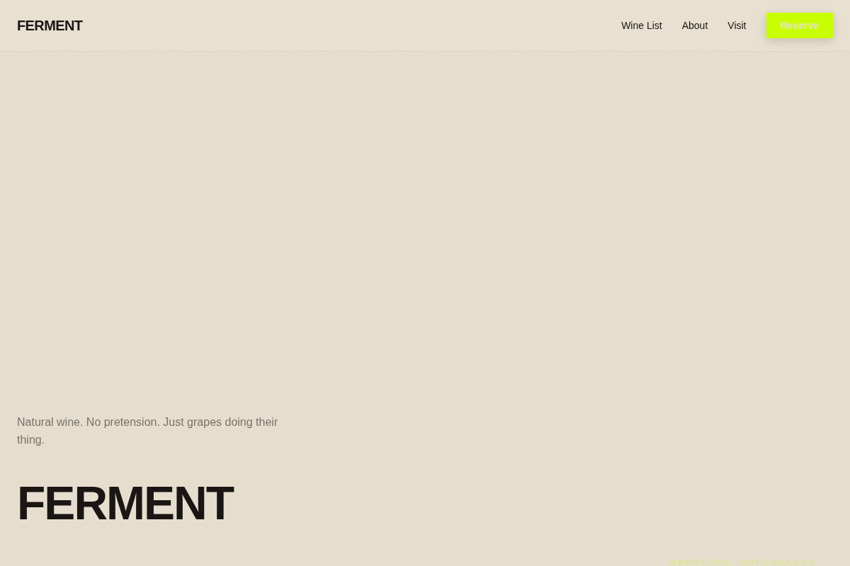 FERMENT template preview