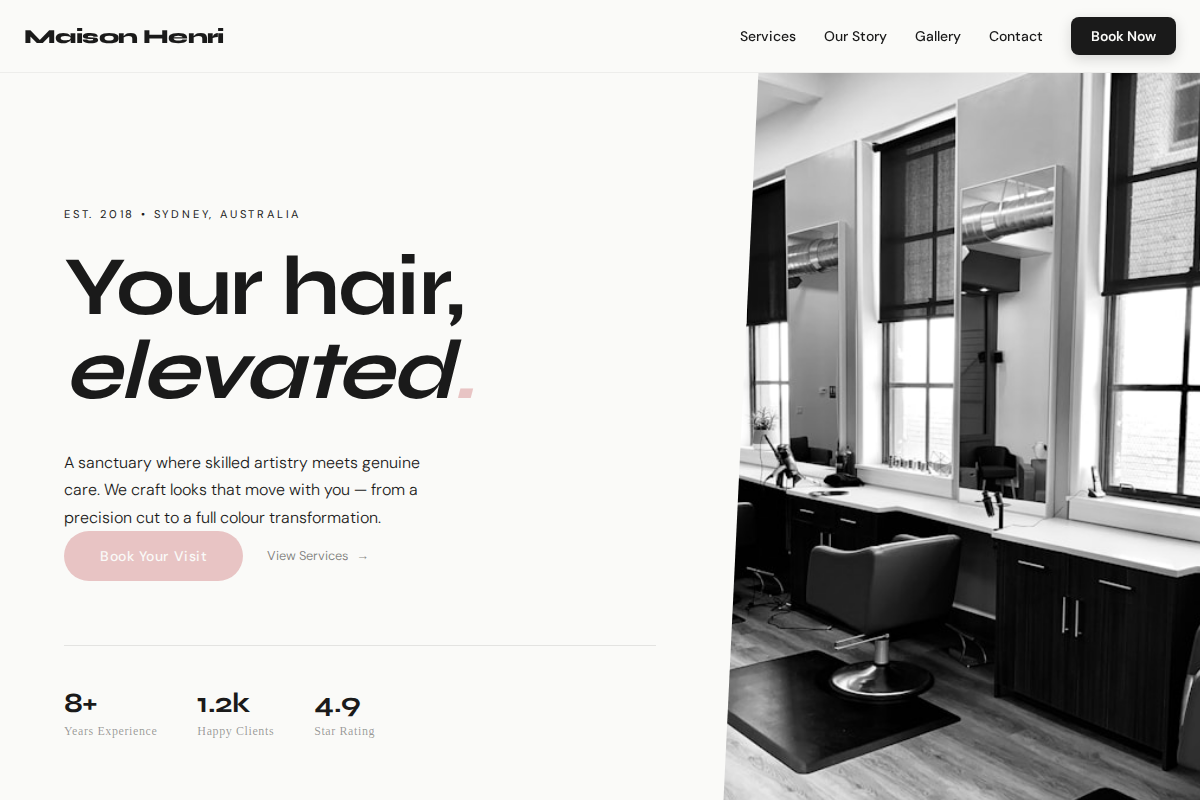 Hair Salon template preview