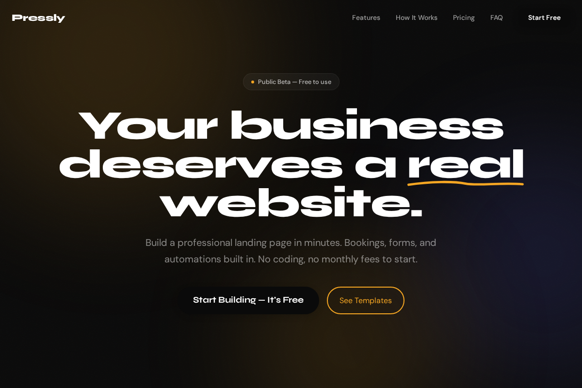 Pressly template preview
